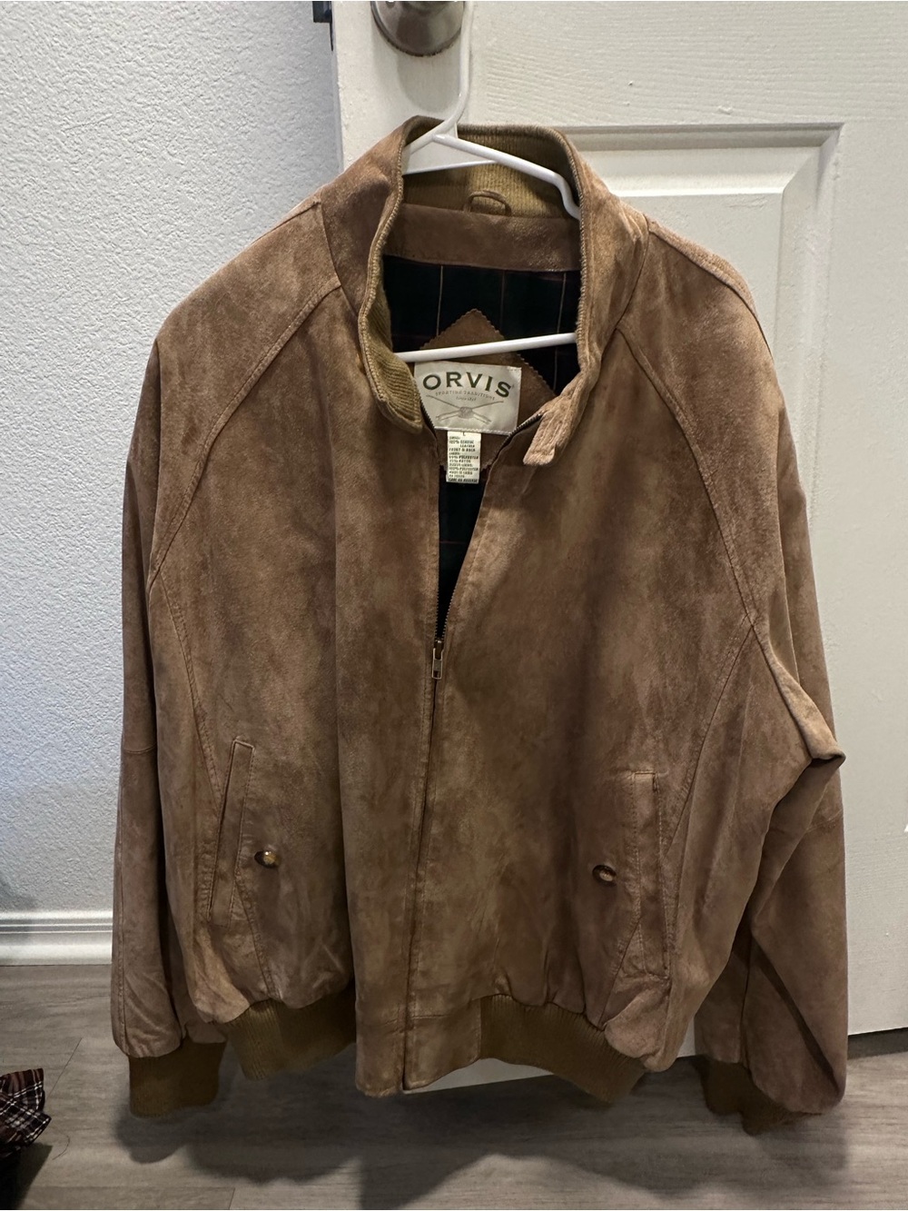 Vintage Orvis brown Suede Leather Jacket